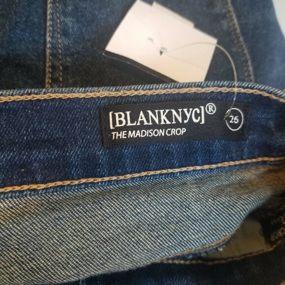 ❤️❤️Blank NYC Sz 26 Women's jean The Madison Cropped High-Rise straight leg blue - Picture 6 of 7